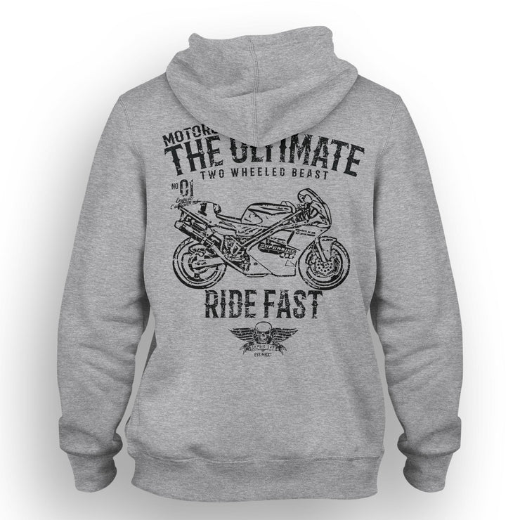 JL Ultimate Illustration For A Ducati Superbike 888 Motorbike Fan Hoodie