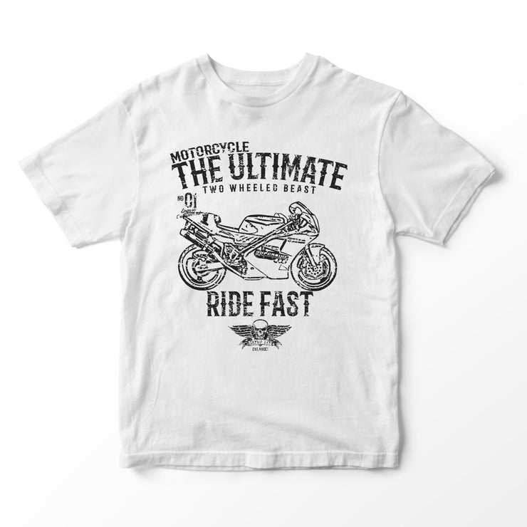 JL Ultimate Illustration for a Ducati Superbike 888 Motorbike fan T-shirt