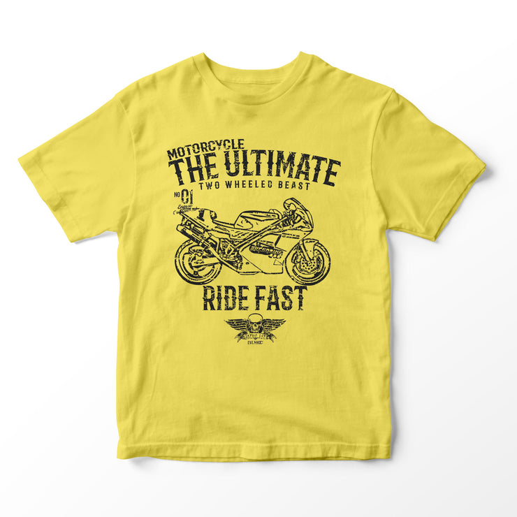 JL Ultimate Illustration for a Ducati Superbike 888 Motorbike fan T-shirt