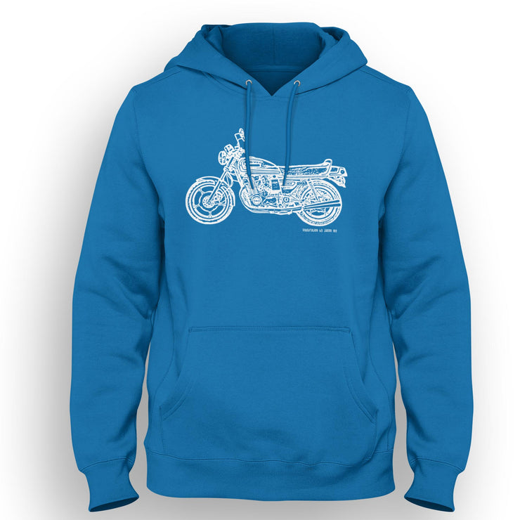 JL Illustration For A Suzuki GS 850G Motorbike Fan Hoodie