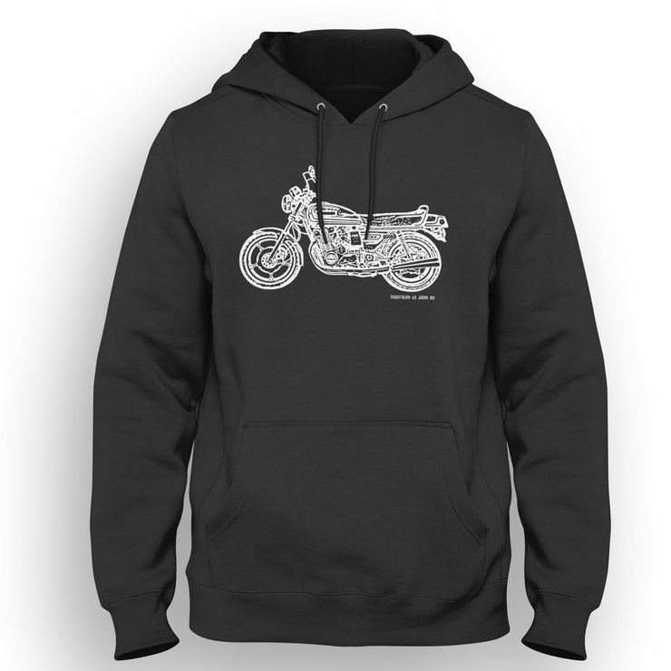 JL Illustration For A Suzuki GS 850G Motorbike Fan Hoodie