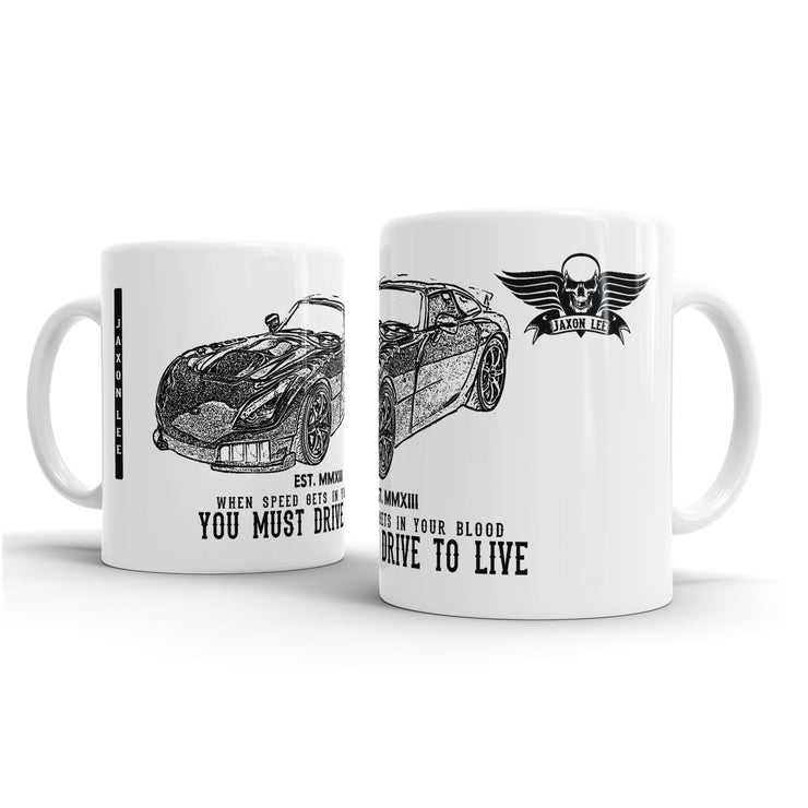 JL Illustration For A TVR Sagaris Motorcar Fan – Gift Mug