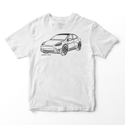 JL Illustration For A Tesla Model Y Motorcar Fan T-shirt