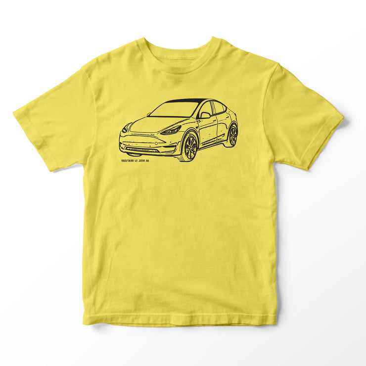 JL Illustration For A Tesla Model Y Motorcar Fan T-shirt