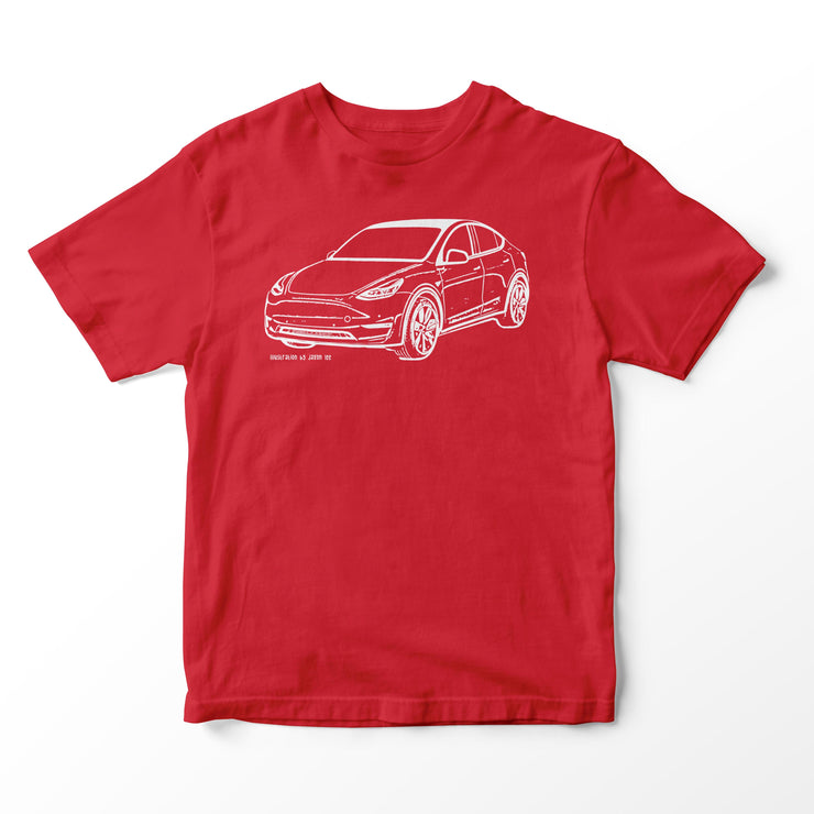 JL Illustration For A Tesla Model Y Motorcar Fan T-shirt