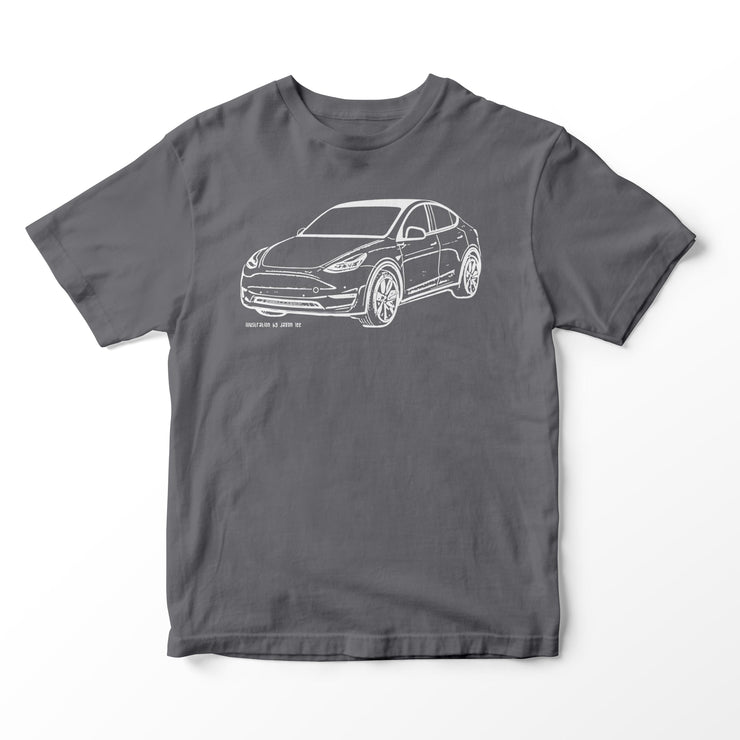 JL Illustration For A Tesla Model Y Motorcar Fan T-shirt