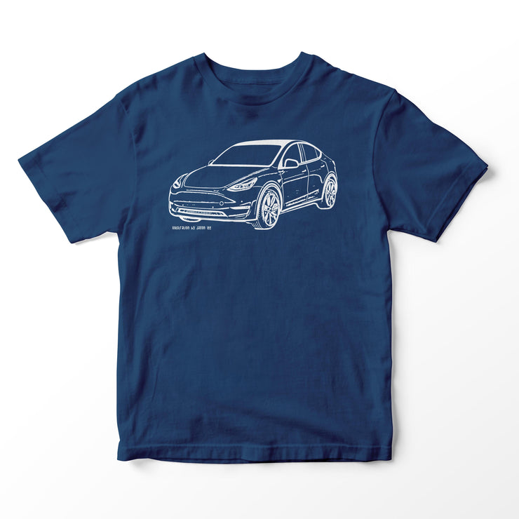 JL Illustration For A Tesla Model Y Motorcar Fan T-shirt