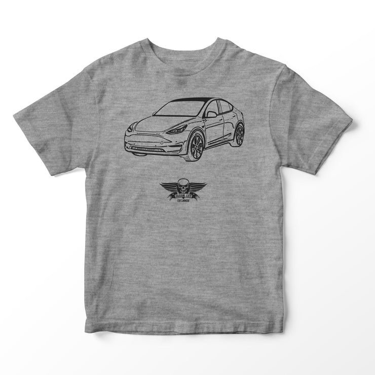 JL Basic Illustration for a Tesla Model Y Motorcar fan T-shirt