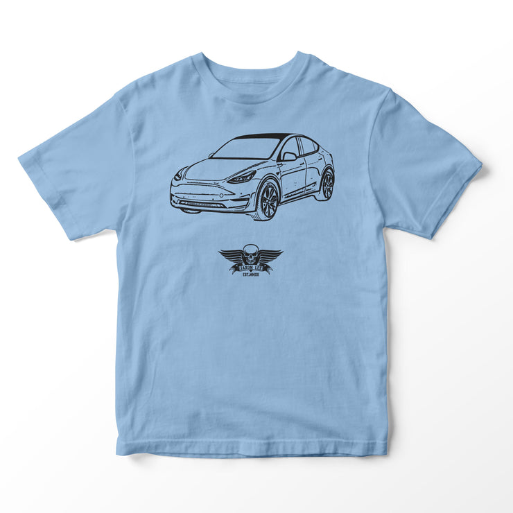 JL Basic Illustration for a Tesla Model Y Motorcar fan T-shirt