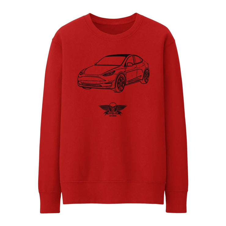 JL Basic Illustration for a Tesla Model Y Motorcar fan Jumper