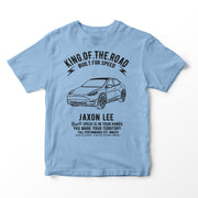 JL King Illustration for a Tesla Model Y Motorcar fan T-shirt