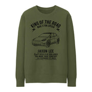 JL King Illustration for a Tesla Model Y Motorcar fan Jumper
