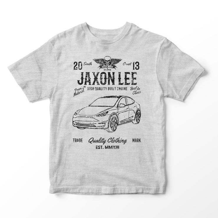 JL Soul Illustration for a Tesla Model Y Motorcar fan T-shirt