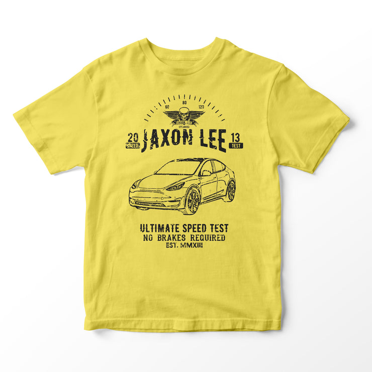 JL Speed Illustration for a Tesla Model Y Motorcar fan T-shirt