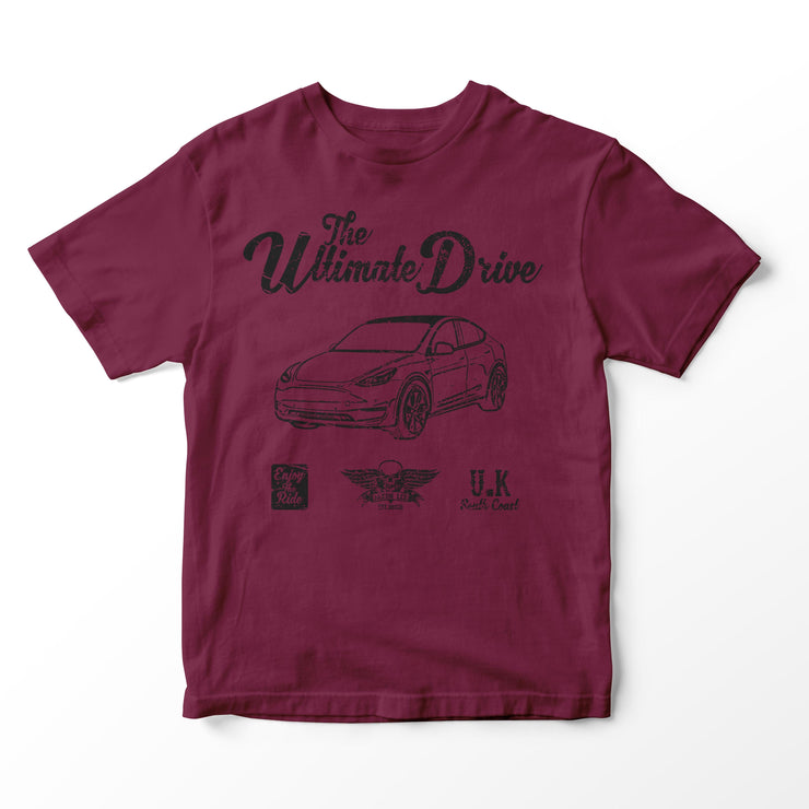 JL Ultimate Illustration for a Tesla Model Y Motorcar fan T-shirt