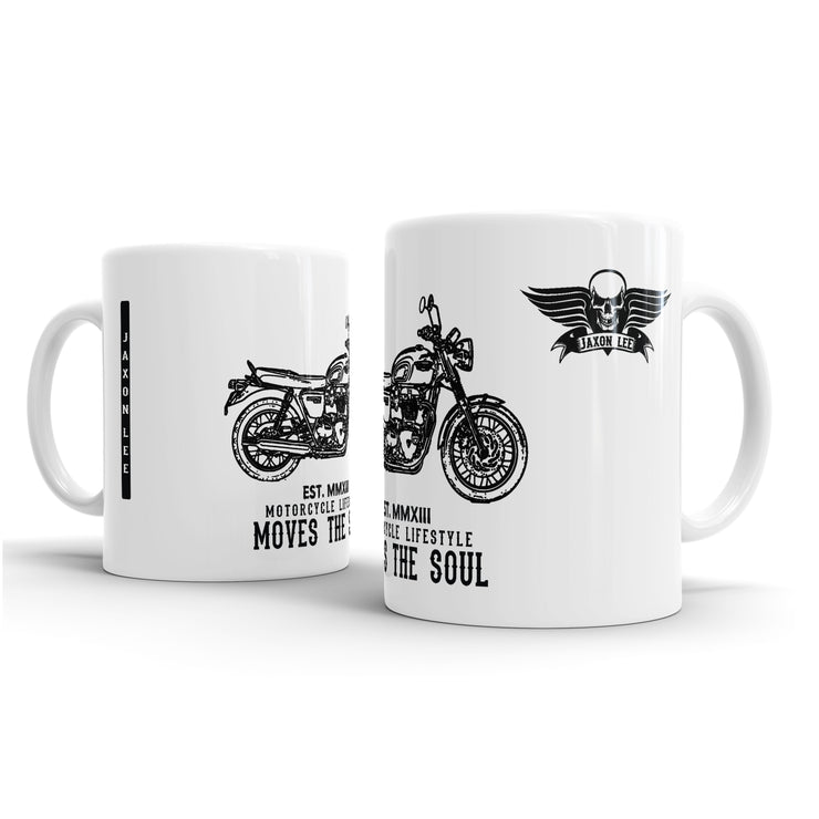 JL Art Mug aimed at fans of Triumph Bonneville T120 Black Motorbike