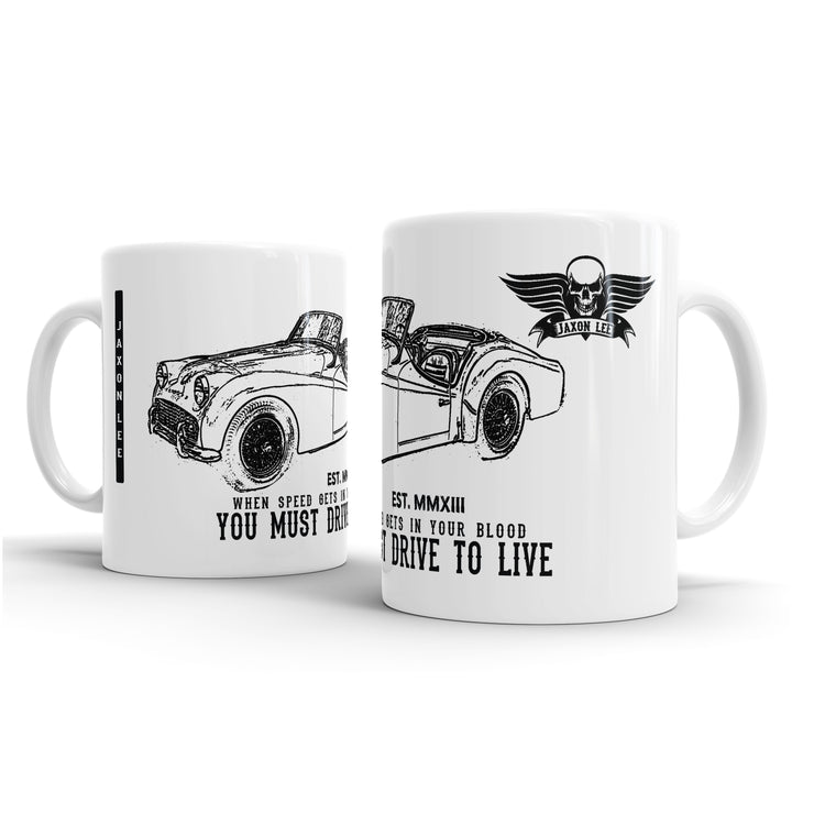 JL Illustration For A Triumph TR3 B 1962 Motorcar Fan – Gift Mug