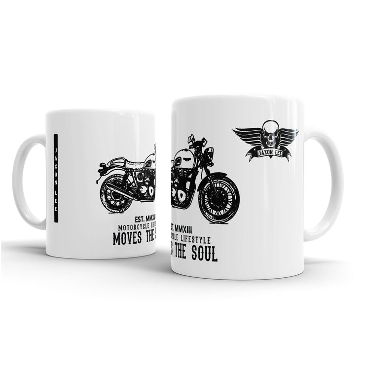 JL Triumph Thruxton Ace Motorbike Illustration – Gift Mug