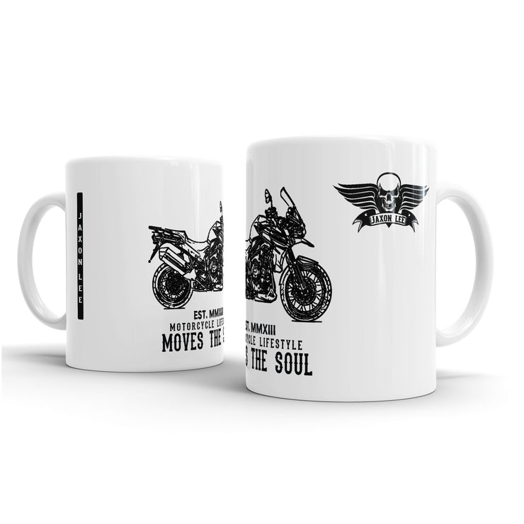 JL Triumph Tiger Explorer Spoked Wheels Motorbike Illustration – Gift Mug