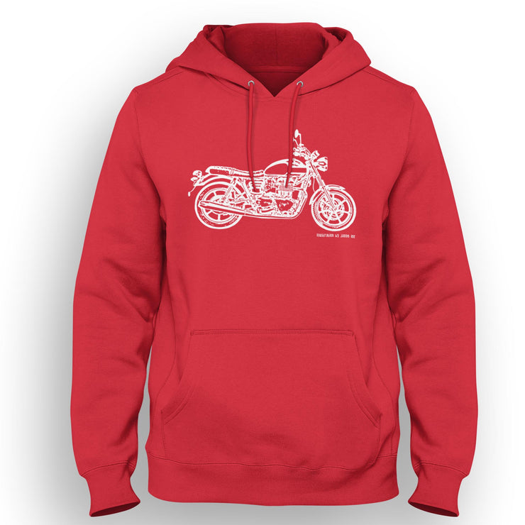 JL Illustration For A Triumph Bonneville Newchurch Motorbike Fan Hoodie