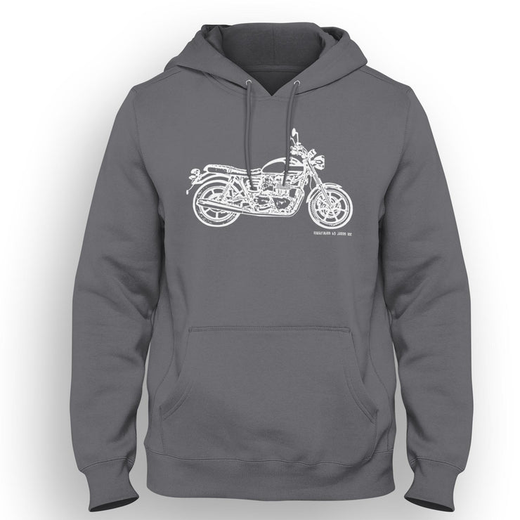 JL Illustration For A Triumph Bonneville Newchurch Motorbike Fan Hoodie