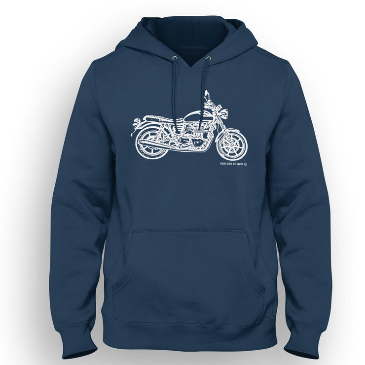 JL Illustration For A Triumph Bonneville Newchurch Motorbike Fan Hoodie