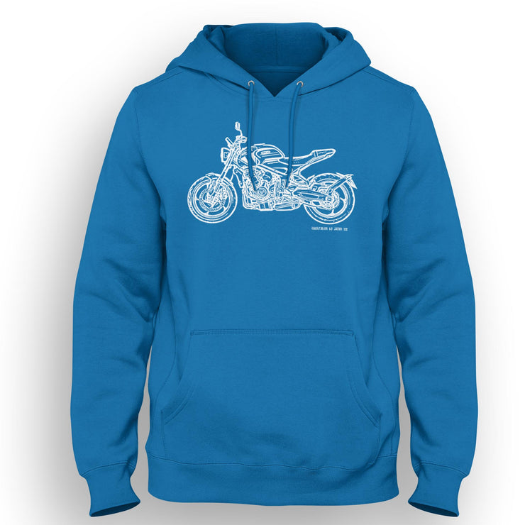 JL Illustration For A Triumph Trident 660 Motorbike Fan Hoodie