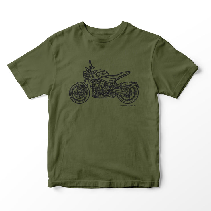 JL Illustration For A Triumph Trident 660 Motorbike Fan T-shirt