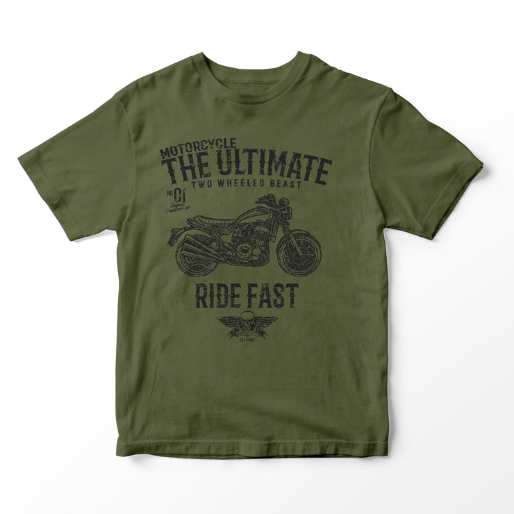JL Ultimate Illustration for a Triumph X75 Hurricane Motorbike fan T-shirt