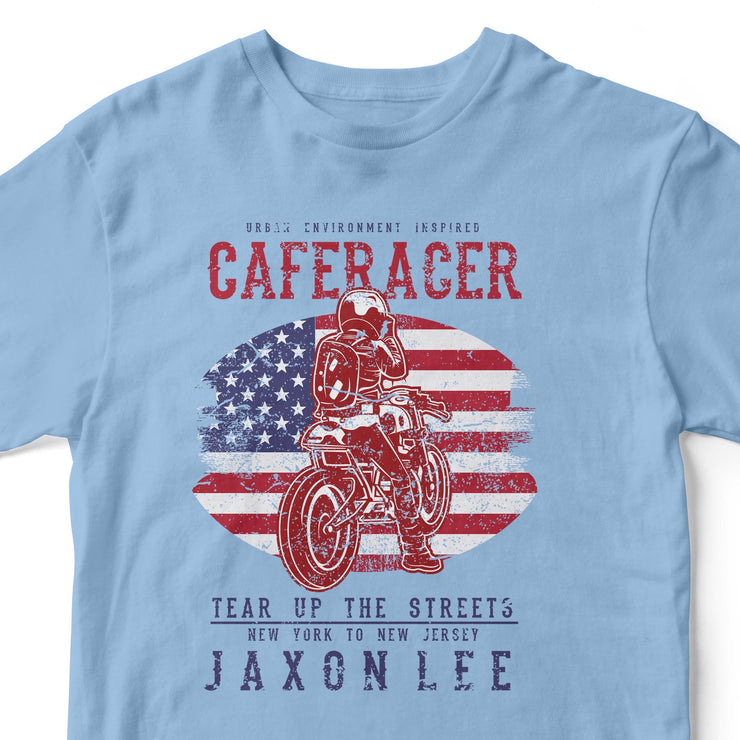 JL Tear up the Streets USA Cafe Racer Motorbike - T-shirt