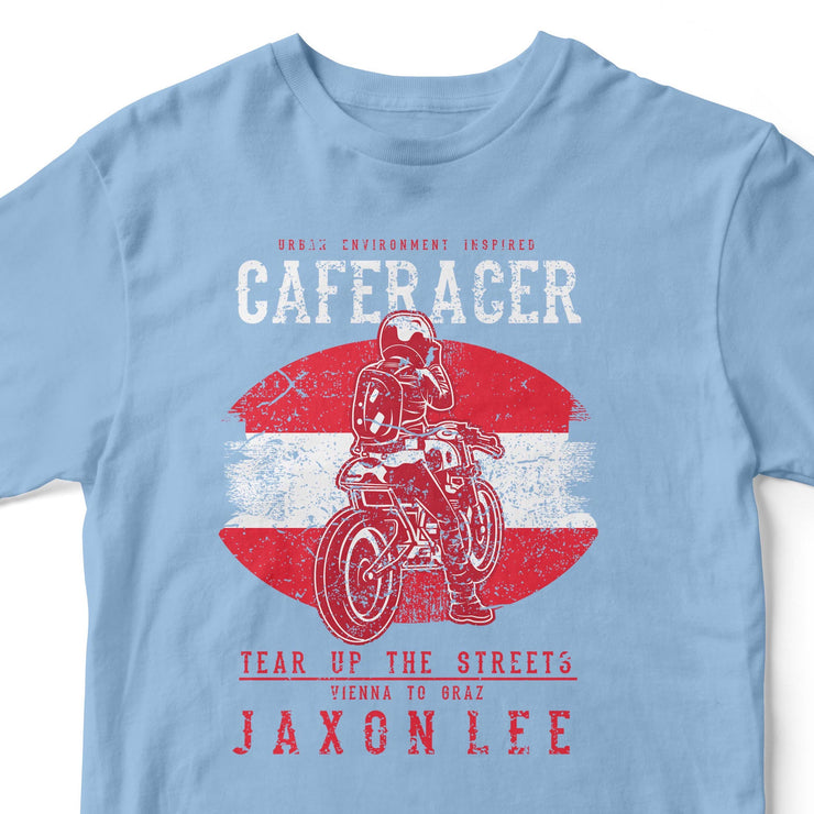 JL Tear up the Streets Austria Cafe Racer Motorbike - T-shirt