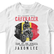 JL Tear up the Streets Belgium Cafe Racer Motorbike - T-shirt