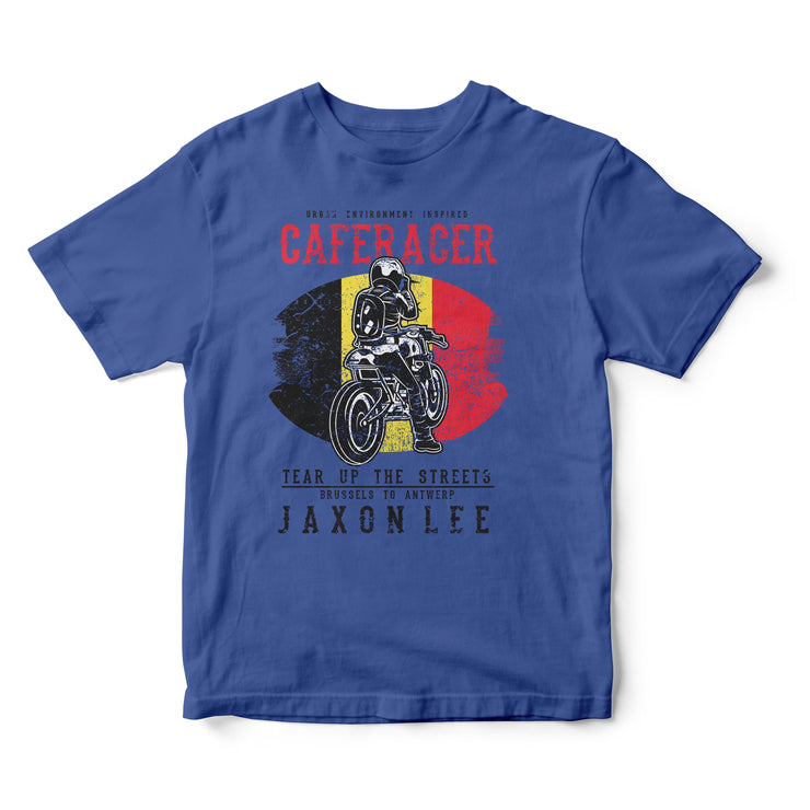 JL Tear up the Streets Belgium Cafe Racer Motorbike - T-shirt