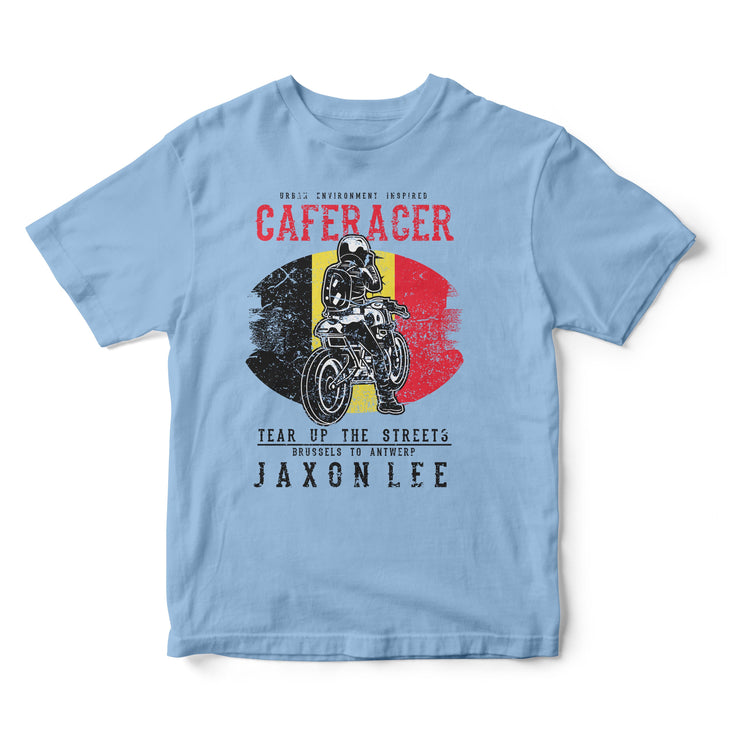 JL Tear up the Streets Belgium Cafe Racer Motorbike - T-shirt