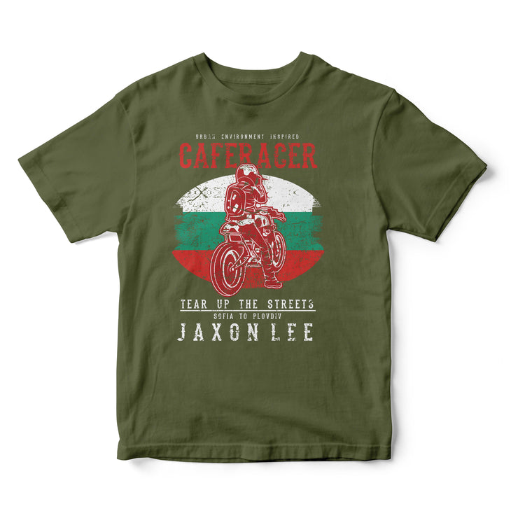 JL Tear up the Streets Bulgaria Cafe Racer Motorbike - T-shirt