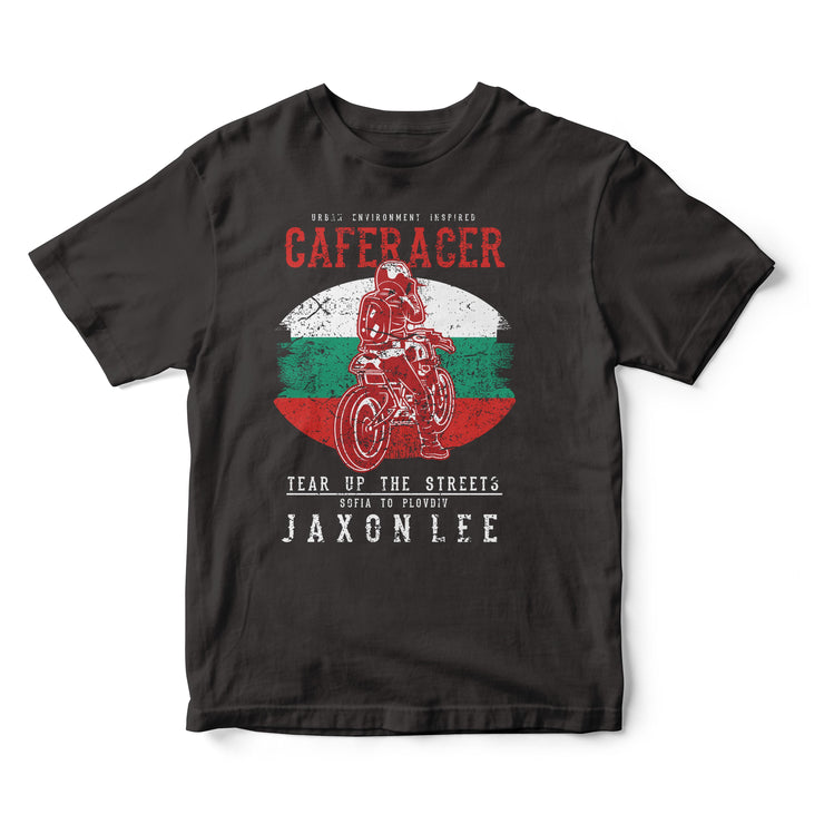 JL Tear up the Streets Bulgaria Cafe Racer Motorbike - T-shirt