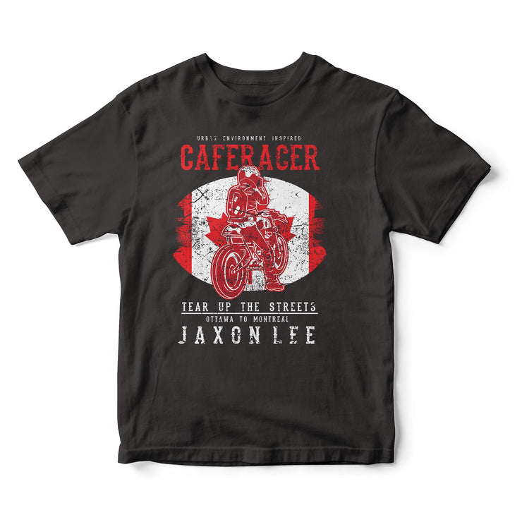 JL Tear up the Streets Canada Cafe Racer Motorbike - T-shirt