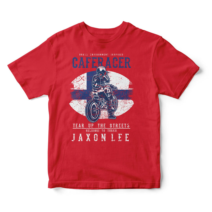 JL Tear up the Streets Finland Cafe Racer Motorbike - T-shirt