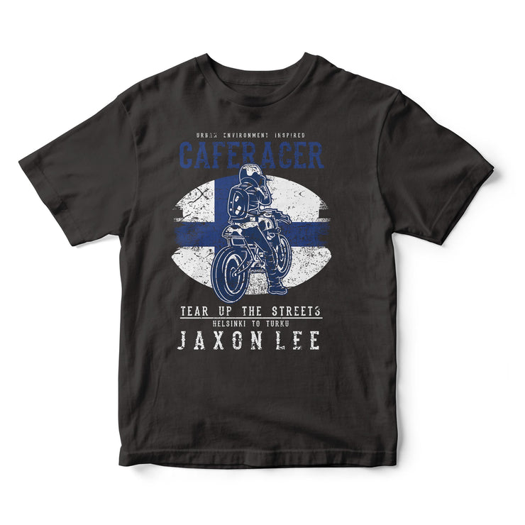 JL Tear up the Streets Finland Cafe Racer Motorbike - T-shirt