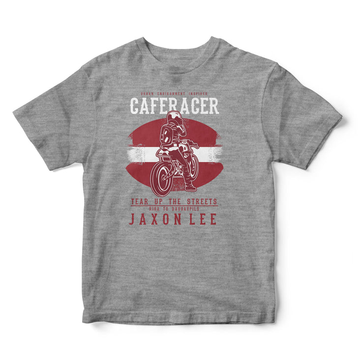 JL Tear up the Streets Latvia Cafe Racer Motorbike - T-shirt