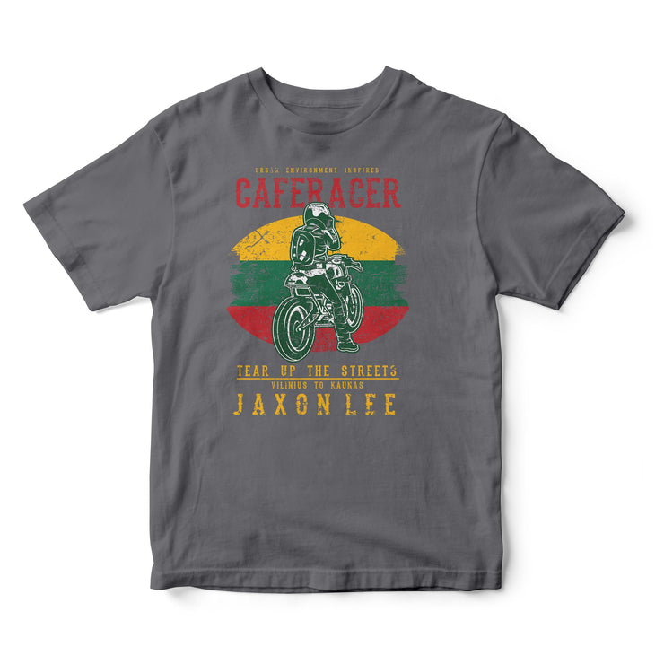 JL Tear up the Streets Lithuania Cafe Racer Motorbike - T-shirt