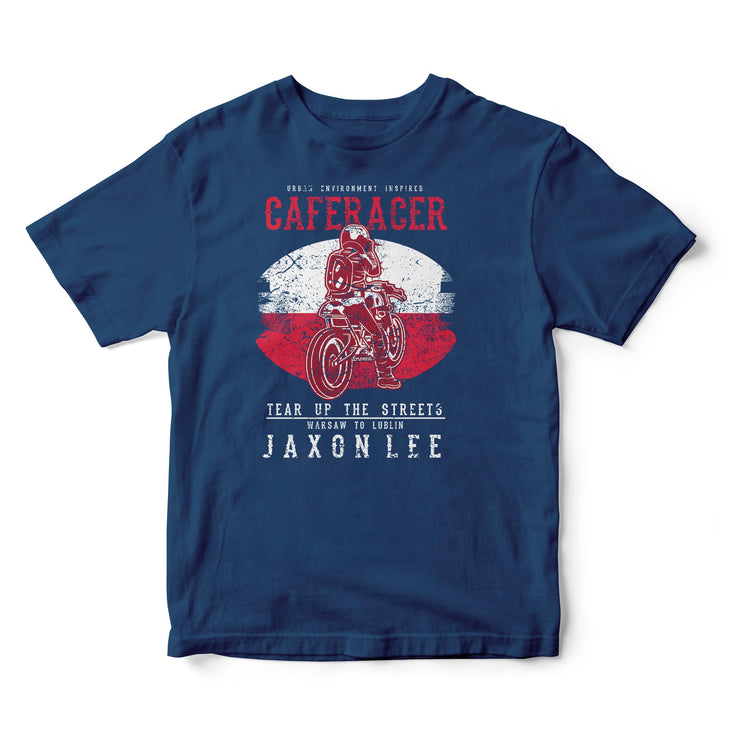 JL Tear up the Streets Poland Cafe Racer Motorbike - T-shirt