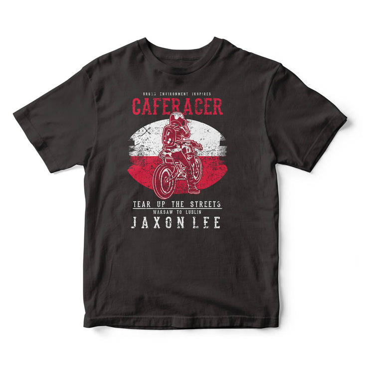 JL Tear up the Streets Poland Cafe Racer Motorbike - T-shirt
