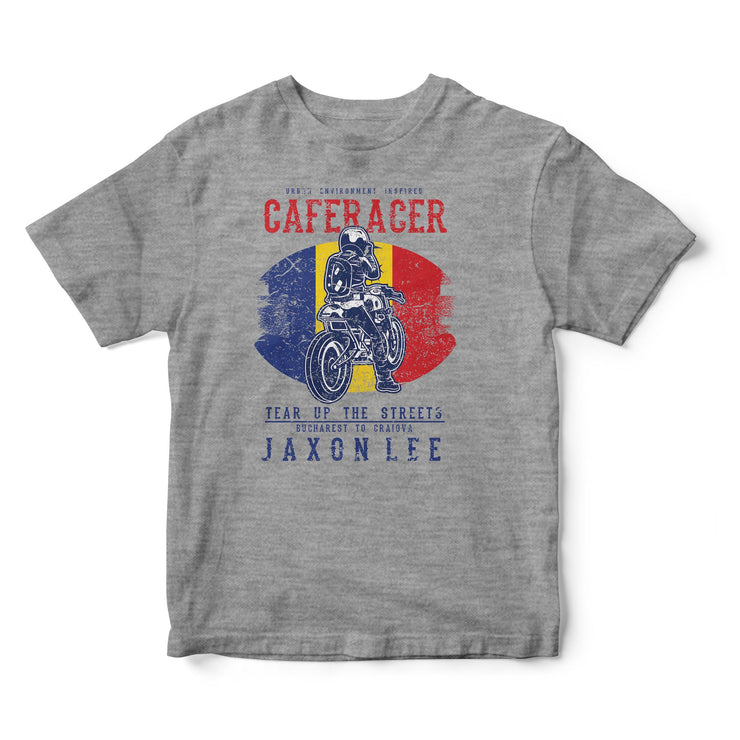 JL Tear up the Streets Romania Cafe Racer Motorbike - T-shirt