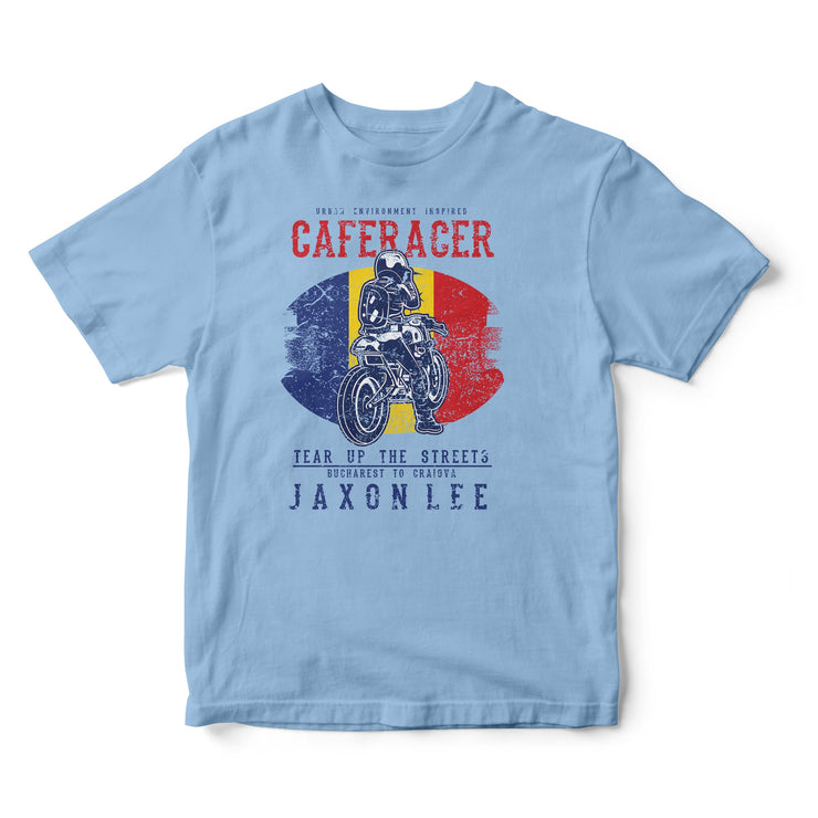 JL Tear up the Streets Romania Cafe Racer Motorbike - T-shirt