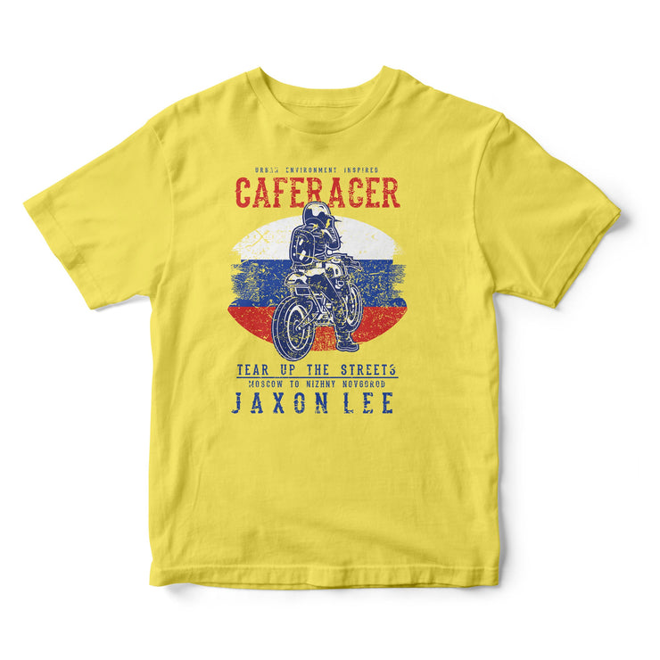 JL Tear up the Streets Russia Cafe Racer Motorbike - T-shirt