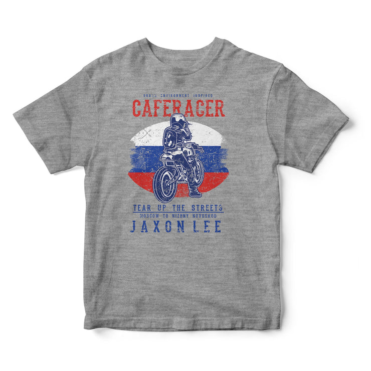 JL Tear up the Streets Russia Cafe Racer Motorbike - T-shirt