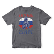 JL Tear up the Streets Russia Cafe Racer Motorbike - T-shirt