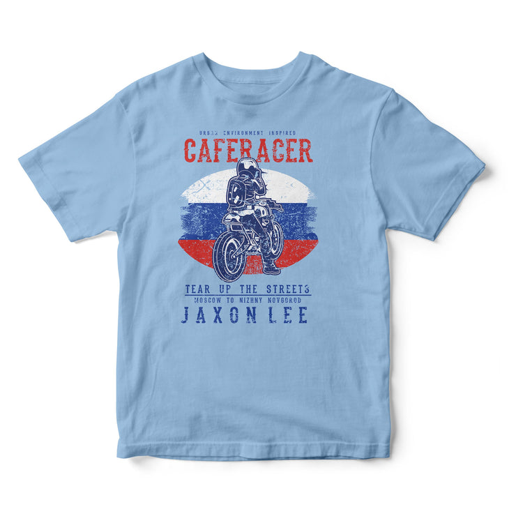 JL Tear up the Streets Russia Cafe Racer Motorbike - T-shirt