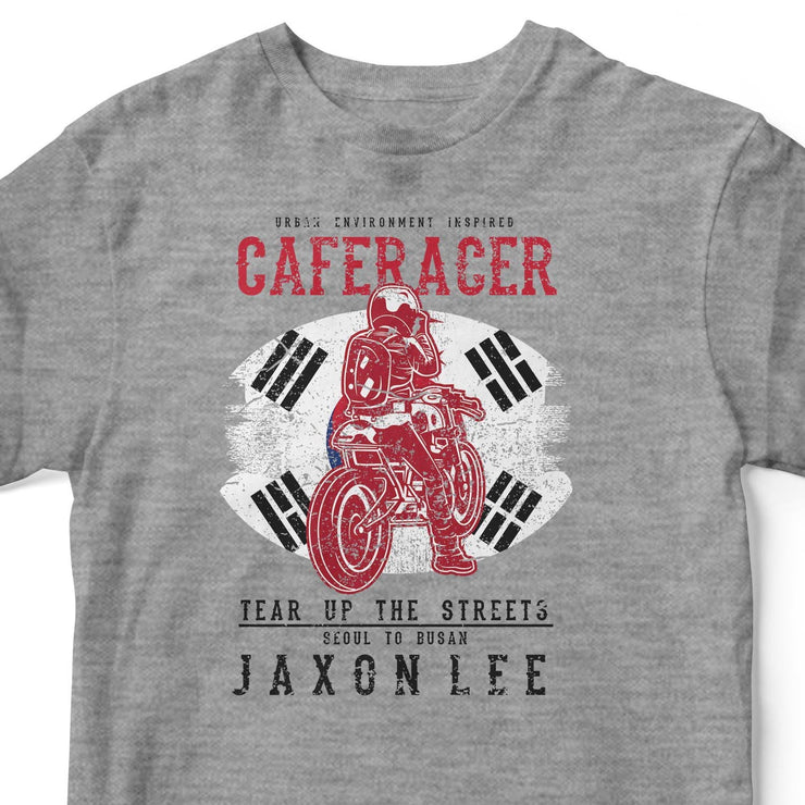 JL Tear up the Streets South Korea Cafe Racer Motorbike - T-shirt